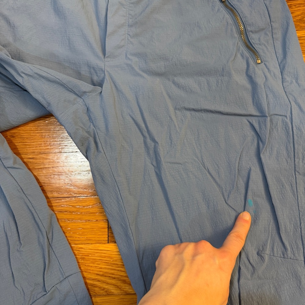 Athleta Trekkie North Jogger Pants with Drawstrings Pale Light Blue - Size 14 - Picture 5 of 6